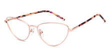 Load image into Gallery viewer, Gold Cat Eye Full Rim Women Eyeglasses by John Jacobs-222471