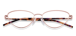 Gold Cat Eye Full Rim Women Eyeglasses by John Jacobs-222471