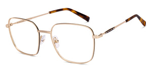 Gold Square Full Rim Unisex Eyeglasses by John Jacobs-223233
