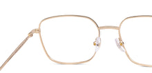 Load image into Gallery viewer, Gold Square Full Rim Unisex Eyeglasses by John Jacobs-223233