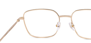 Gold Square Full Rim Unisex Eyeglasses by John Jacobs-223233