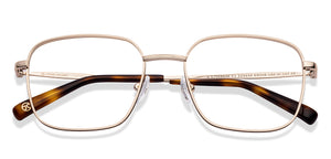 Gold Square Full Rim Unisex Eyeglasses by John Jacobs-223233