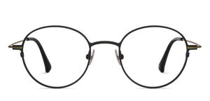 Black Round Full Rim Unisex Eyeglasses by John Jacobs-224499