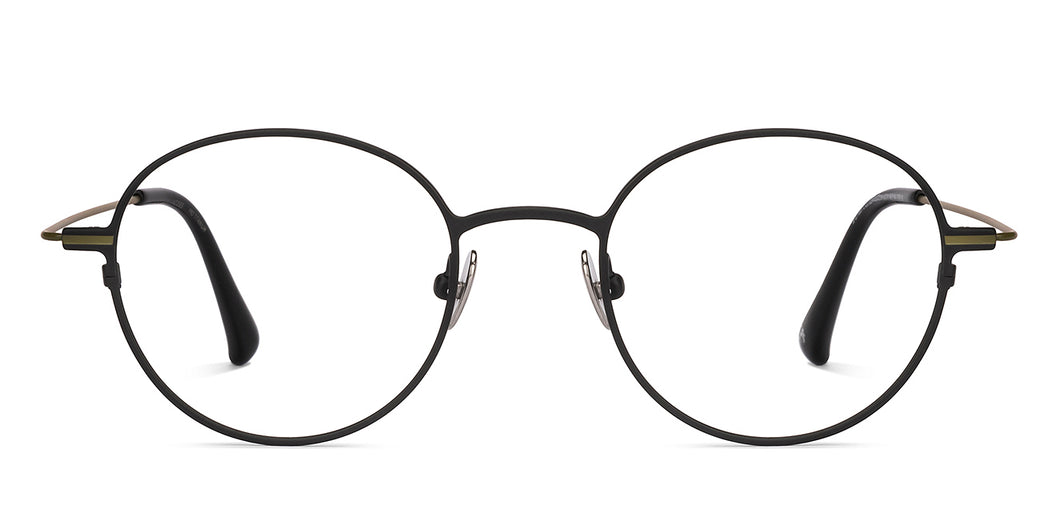 Black Round Full Rim Unisex Eyeglasses by John Jacobs-224499