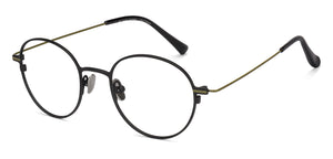 Black Round Full Rim Unisex Eyeglasses by John Jacobs-224499