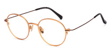 Load image into Gallery viewer, Gold Round Full Rim Unisex Eyeglasses by John Jacobs-224500