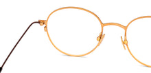 Load image into Gallery viewer, Gold Round Full Rim Unisex Eyeglasses by John Jacobs-224500