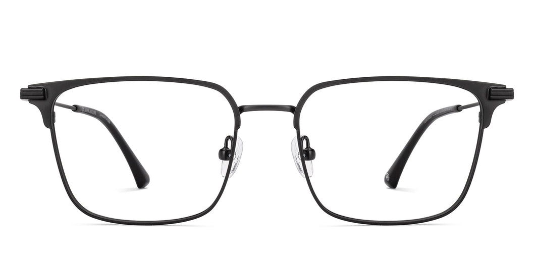 BLACK Square Full Rim Unisex Eyeglasses by John Jacobs-228265