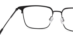 BLACK Square Full Rim Unisex Eyeglasses by John Jacobs-228265