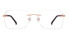 Load image into Gallery viewer, Brown Square Rimless Unisex Eyeglasses by John Jacobs-228601