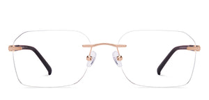 Brown Square Rimless Unisex Eyeglasses by John Jacobs-228601