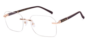 Brown Square Rimless Unisex Eyeglasses by John Jacobs-228601
