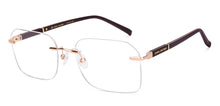 Load image into Gallery viewer, Brown Square Rimless Unisex Eyeglasses by John Jacobs-228601