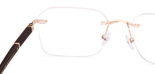 Load image into Gallery viewer, Brown Square Rimless Unisex Eyeglasses by John Jacobs-228601
