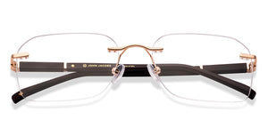 Brown Square Rimless Unisex Eyeglasses by John Jacobs-228601