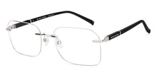 Load image into Gallery viewer, Silver Rectangle Rimless Unisex Eyeglasses by John Jacobs-228602