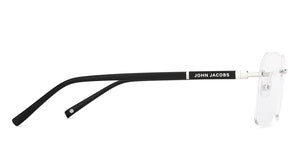 Silver Rectangle Rimless Unisex Eyeglasses by John Jacobs-228602