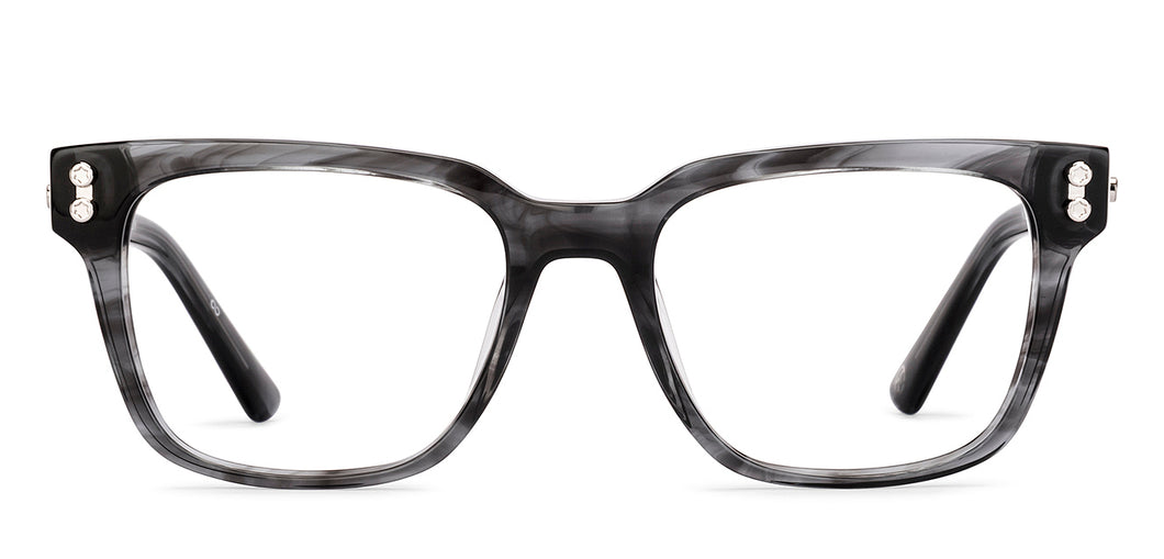 Grey Square Full Rim Unisex Eyeglasses by John Jacobs-233416
