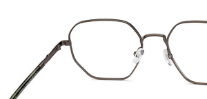 Silver Hexagonal Full Rim Unisex Eyeglasses by John Jacobs-233418