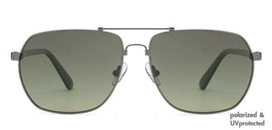 Gunmetal Rectangle Full Rim Unisex Sunglasses by John Jacobs Computer Glasses-145192