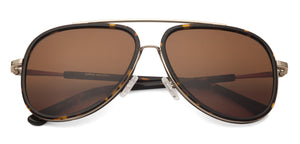 Black Aviator Full Rim Unisex Sunglasses by John Jacobs-124656
