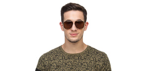 Black Aviator Full Rim Unisex Sunglasses by John Jacobs-124656