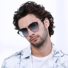 Load image into Gallery viewer, Black Clubmaster Full Rim Unisex Sunglasses by John Jacobs-125114