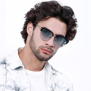 Black Clubmaster Full Rim Unisex Sunglasses by John Jacobs-125114