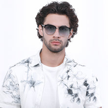 Load image into Gallery viewer, Black Clubmaster Full Rim Unisex Sunglasses by John Jacobs-125114
