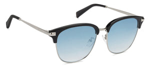 Black Clubmaster Full Rim Unisex Sunglasses by John Jacobs-125114