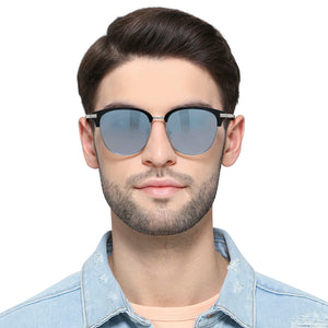 Black Clubmaster Full Rim Unisex Sunglasses by John Jacobs-125114