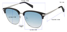 Load image into Gallery viewer, Black Clubmaster Full Rim Unisex Sunglasses by John Jacobs-125114