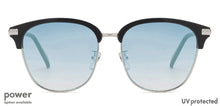 Load image into Gallery viewer, Black Clubmaster Full Rim Unisex Sunglasses by John Jacobs-125114