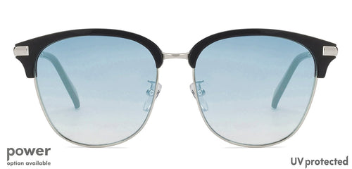 Black Clubmaster Full Rim Unisex Sunglasses by John Jacobs-125114
