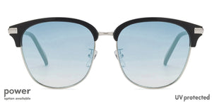 Black Clubmaster Full Rim Unisex Sunglasses by John Jacobs-125114