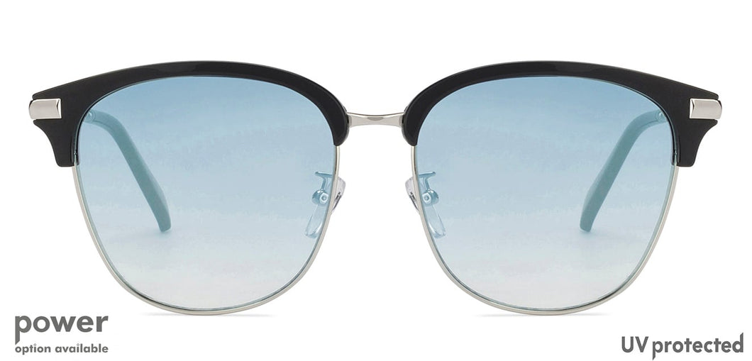 Black Clubmaster Full Rim Unisex Sunglasses by John Jacobs-125114