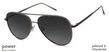 Load image into Gallery viewer, Gunmetal Aviator Full Rim Unisex Sunglasses by John Jacobs Screen Glasses-145315