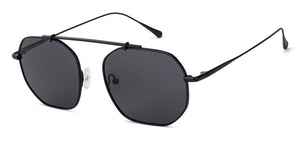 Black Geometric Full Rim Unisex Eyeglasses by John Jacobs Screen Glasses-145277