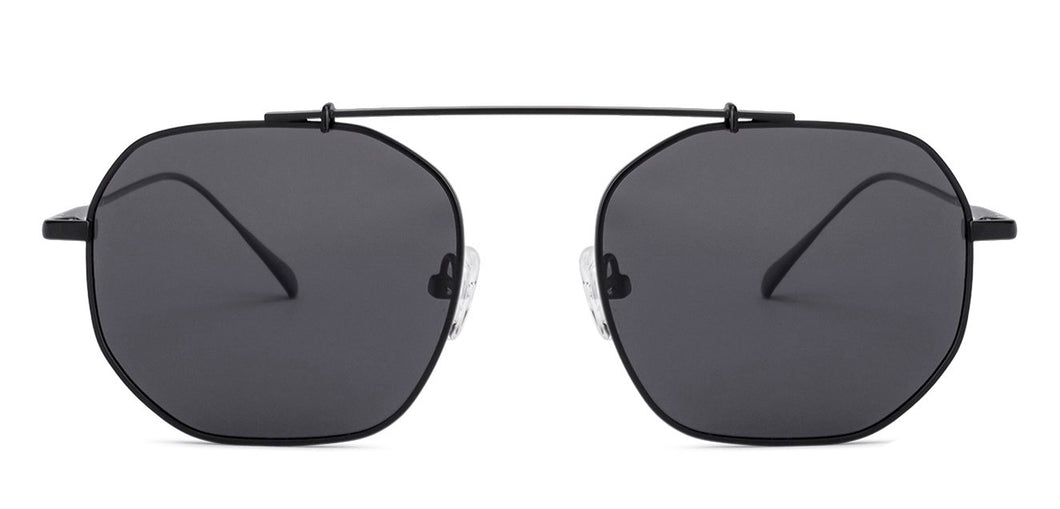 Black Geometric Full Rim Unisex Eyeglasses by John Jacobs Screen Glasses-145277