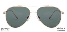 Load image into Gallery viewer, Gold Aviator Full Rim Unisex Eyeglasses by John Jacobs Screen Glasses-145282