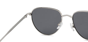 Silver Round Full Rim Unisex Sunglasses by John Jacobs-208081