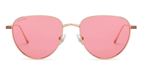 Gold Round Full Rim Women Sunglasses by John Jacobs-208082