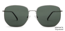 Load image into Gallery viewer, Grey Geometric Full Rim Unisex Eyeglasses by John Jacobs Screen Glasses-145341