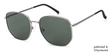 Load image into Gallery viewer, Grey Geometric Full Rim Unisex Eyeglasses by John Jacobs Screen Glasses-145341