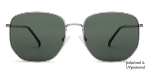 Grey Geometric Full Rim Unisex Eyeglasses by John Jacobs Screen Glasses-145341