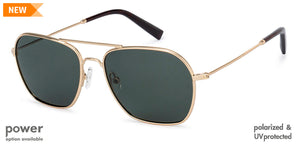 Gold Square Full Rim Unisex Sunglasses by John Jacobs Screen Glasses-145344
