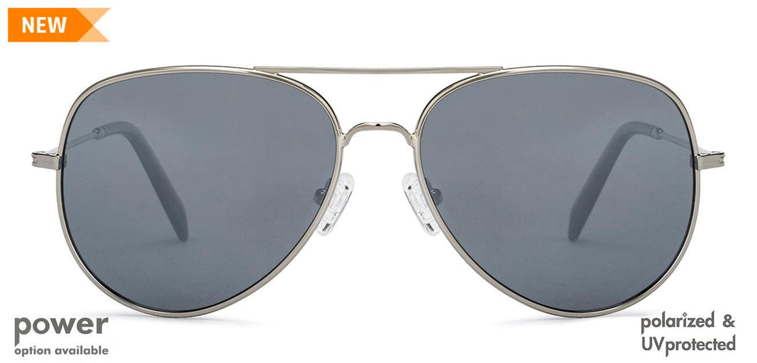 Silver  Full Rim Unisex Sunglasses by John Jacobs Screen Glasses-144826