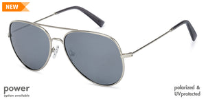 Silver  Full Rim Unisex Sunglasses by John Jacobs Screen Glasses-144826