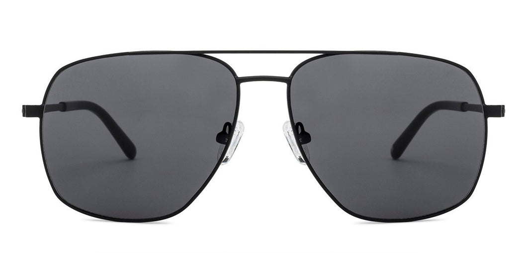 Black Aviator Full Rim Unisex Eyeglasses by John Jacobs Screen Glasses-145353