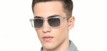 Load image into Gallery viewer, White Transparent Rectangle Full Rim Unisex Sunglasses by John Jacobs-215580